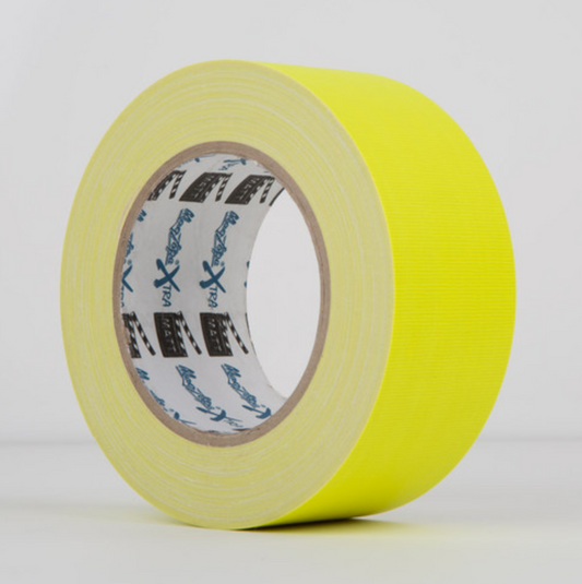 Fluorescent Economy Matt Gaffer Tape Neon Yellow  48mm X 25m